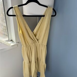 Butter Yellow Sleeveless Knit Sundress